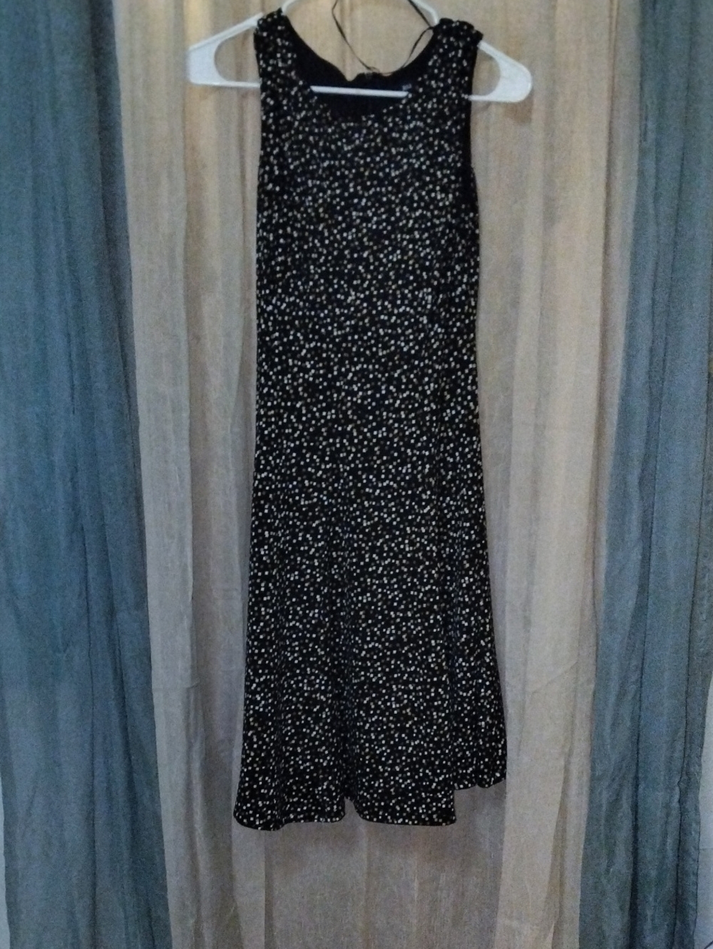 R&K Black Maxi Dress with White Speckle